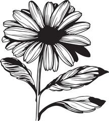 April month flowers silhouette design vector