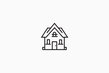 Dark silhouette the abandoned village isolated on white background, Halloween night concepts in a cartoon papercraft style Isolated vector illustration