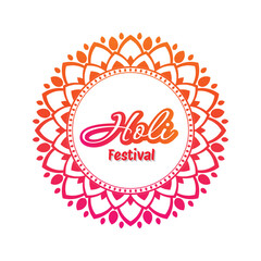 Happy Holi day greeting design. Indian festival of colors celebration background. Vector illustration