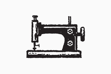 Sewing machine line icon. Sewing equipment Vector Hand Drawn Illustration Isolated On Transparent Background
