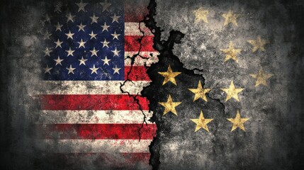 A fractured illustration of flags representing alliances or nations