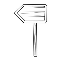 simple signpost, vector illustration