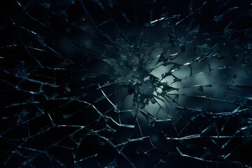 Broken black glass background poster
