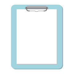 使い勝手の良いシンプルなタッチのカルテ、クリップボード＿水色
