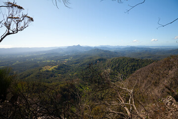 View from Mount-Jerusalem-Nationalpark. view to Mount Warning, Wollumbin, Mebbin, Border Ranges, Mount Jerusalem National Park, Nightcap, Doon Doon, Uki, Tweed Valley, Byron