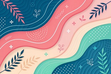 vector illustration of an abstract floral background