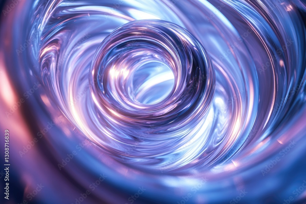 Aufkleber abstract swirling vortex of vibrant purple and blue hues, creating a mesmerizing and dynamic visual 