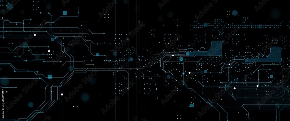 Poster Abstract technological pattern digital connectivity data processing and modern electronic systems