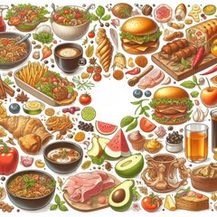 Creating a list of detailed s of food illustrations is a substan
