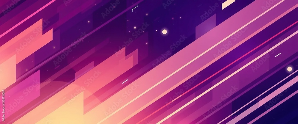 Aufkleber abstract background with purple pink and yellow gradient geometric shapes modern dynamic feel