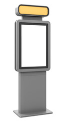 Modern Advertising Display Stand Mockup with Transparent Background