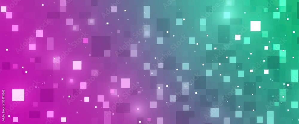 Aufkleber vibrant gradient background featuring geometric shapes and soft glows ethereal atmosphere