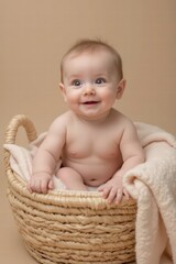 bebes feliz y sonriente