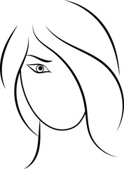 woman face vector illustration