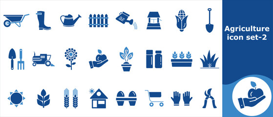 Agriculture icon set-2, fresh, illustration, leaf, nature, set, green, art, organic, graphic, vector, agriculture, isolated, icon, collection, natural, symbol, rake, garden, environment and more