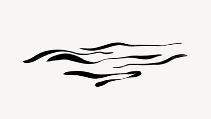 Squiggle line ink brush, abstract design