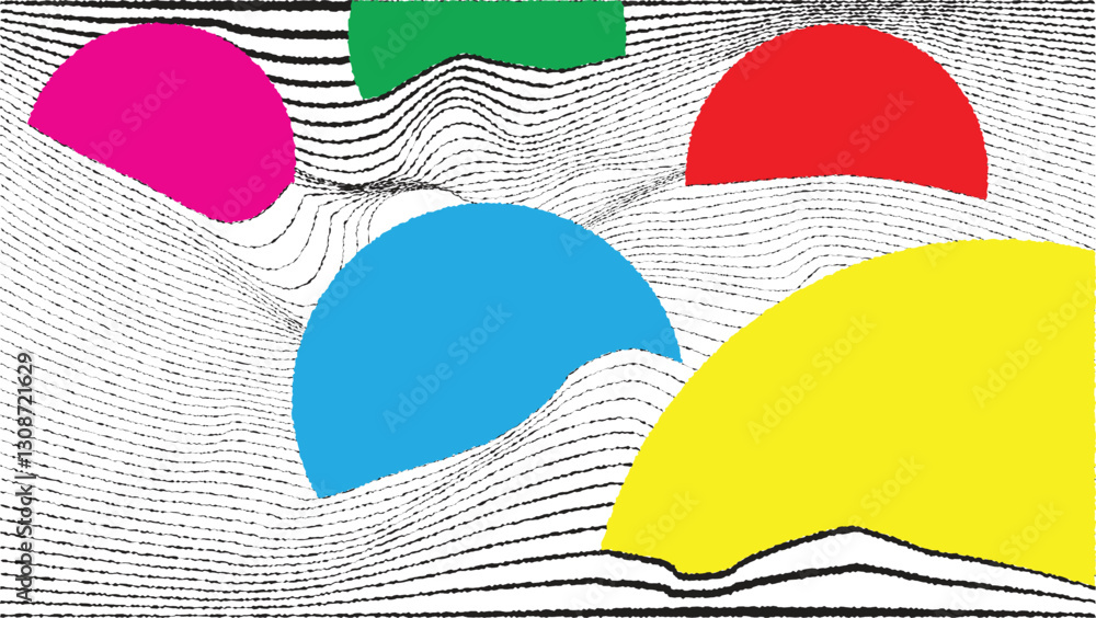 Poster decorative swirl of line. roughen curved lines .abstract flow linear fluid shapes .curly design elem
