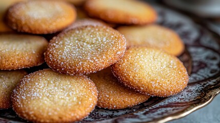 Delicious Homemade Sugar Cookies A Close-Up View of Golden Brown Treats, Perfect for Dessert, Baking Enthusiasts, and Holiday Celebrations Discover the Simple Joy of These Sweet Delights, Sprinkled