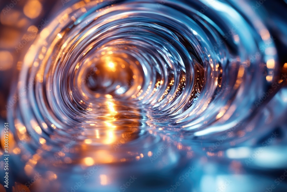 Poster Abstract swirling tunnel of light and color, creating a mesmerizing and futuristic visual experience.