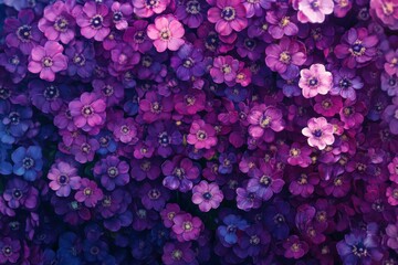 Obraz premium Alyssum Blossom. Purple and Pink Flowers Blooming in the Summer Garden