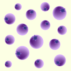 Pattern illustration with blueberries