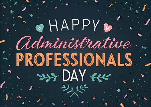 "Happy Administrative Professionals Day - Festive Celebration Design"