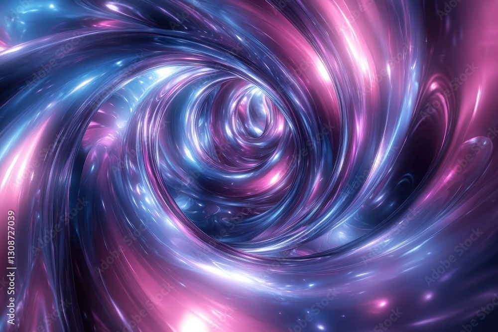 Aufkleber abstract swirling vortex of vibrant pink and blue hues, creating a mesmerizing and cosmic visual exp