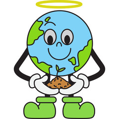  Earth Mascot Illustration
