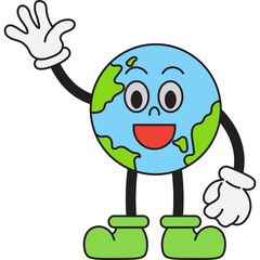  Earth Mascot Illustration