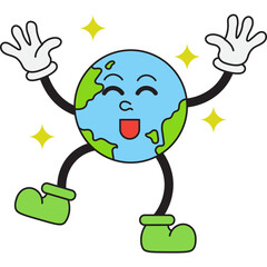  Earth Mascot Illustration