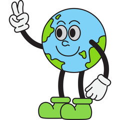  Earth Mascot Illustration