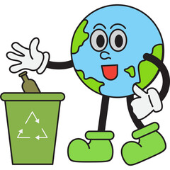  Earth Mascot Illustration