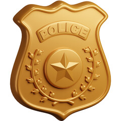 Police Badge 3D Icon