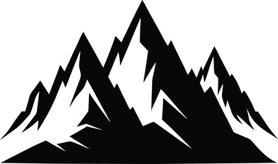 Mountains Silhouette Vector Design, Icon Vector