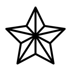 Star Vector Line Icon Design