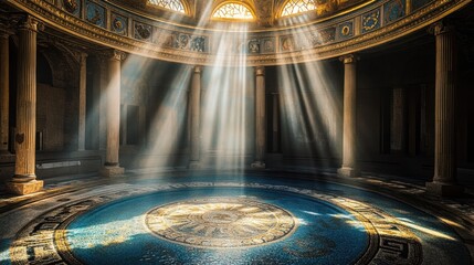 Ancient Roman Room, Sunlight Rays