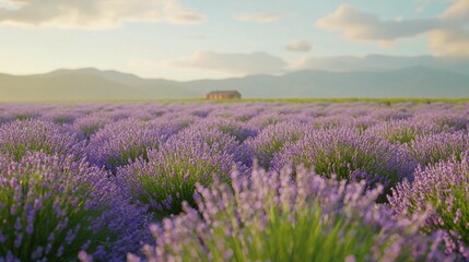 Lavender Field at Sunrise