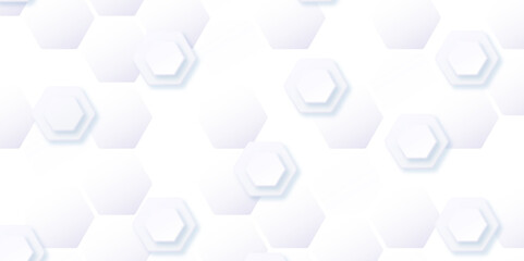 A Deep Dive into the World of Abstract Geometric Patterns: The Intersection of White and Gray Hexagonal Grids with 3D Technology Lines

