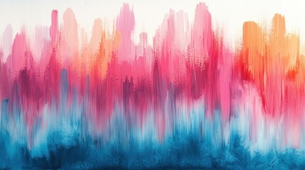 Abstract artwork featuring layered color brushstrokes across the canvas surface
