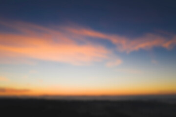 Obraz premium View of a beautiful sky over a misty mountains