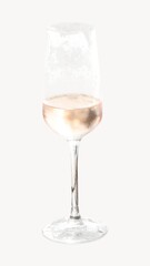 Pink prosecco, isolated design