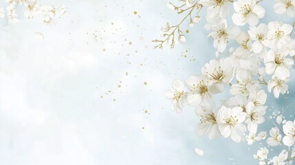 Watercolor flowers pattern japanese cherry blossom background wallpaper