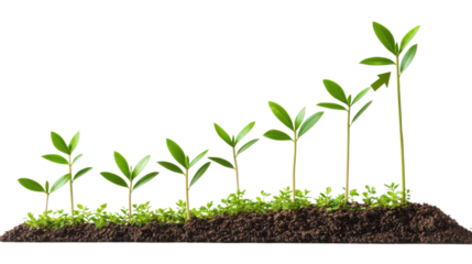 Green leaves Growth chart for Sustainable Business Success