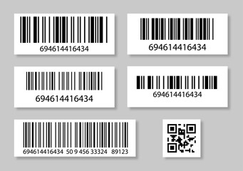 Barcodes and QR Code Set