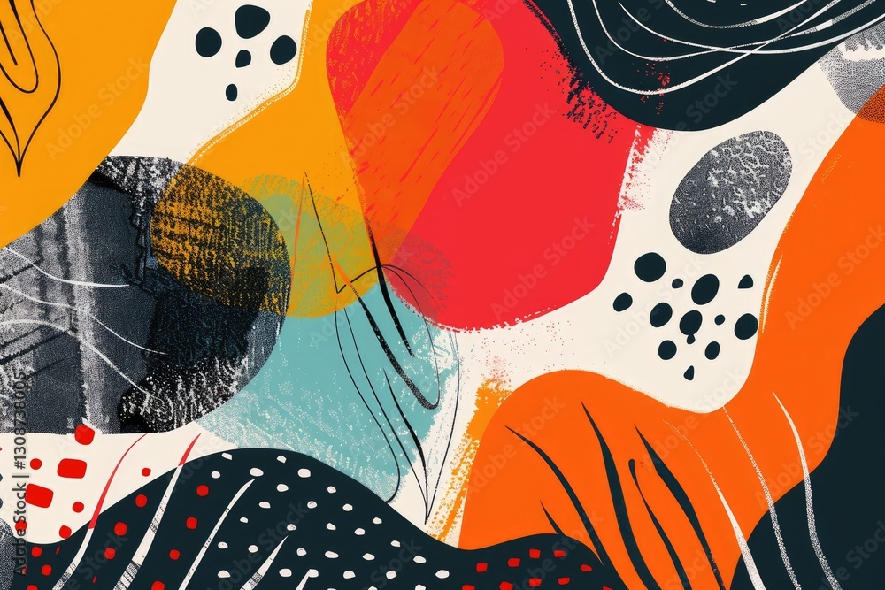 Poster creative background vibrant picture for business application website design to advertise. painting i