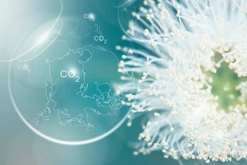 Fototapeta premium White flower pollen macro shot