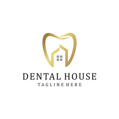 Tooth Dental House, for Dentist Dental Dentistry Clinic logo design