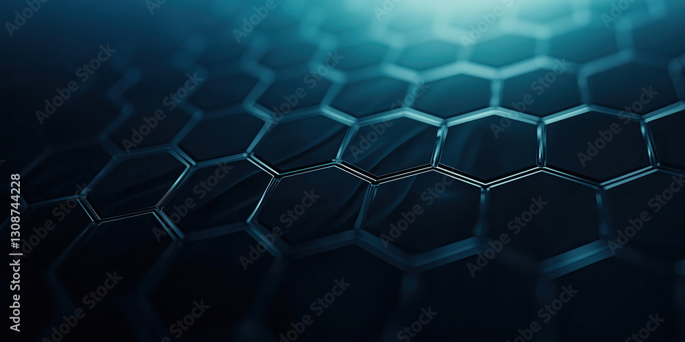 Poster abstract background with hexagons