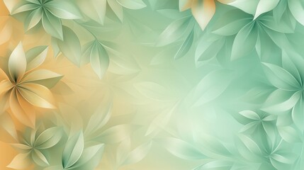Colorful floral background design with vibrant leaves and soft gradient hues for creative projects and digital art
