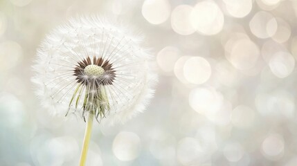 A Close Up Image Depicting A Fluffy Dandelion Seed Head